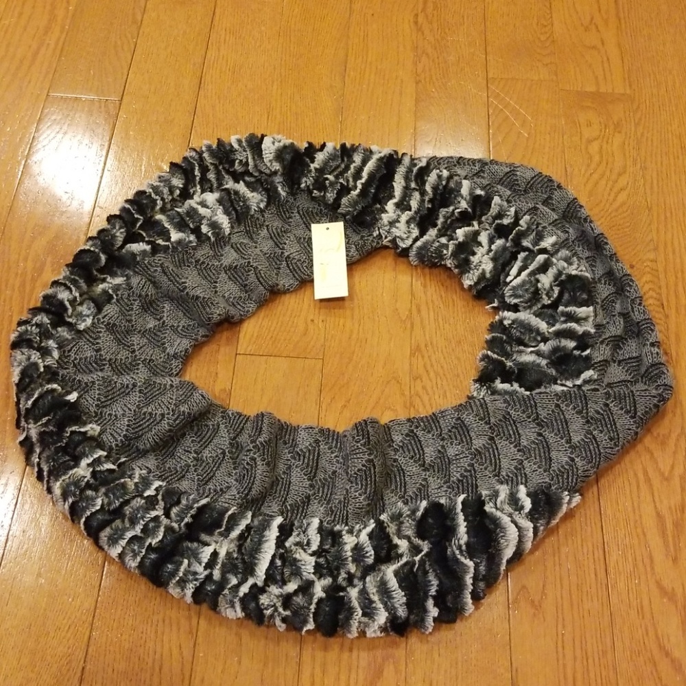 🍸Cable knit chunky scarf🍸with faux fur